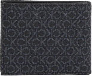 Calvin Klein Męski BIFOLD 5CC W/COIN Bi-Fold portfel, klasyczny mono czarny, rozmiar 0ne, Klasyczny mono czarny, 0ne Size - Portfele - miniaturka - grafika 1