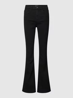 Spodnie damskie - Jeansy o rozkloszowanym kroju w jednolitym kolorze model ‘PEGGY’ - grafika 1