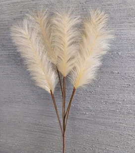 PAMPAS TRAWA PAMPASOWA SZTUCZNA KREMOWA WIĄZKA DŁUGA GAŁĄZKA 100 cm 7szt - Sztuczne kwiaty - miniaturka - grafika 1