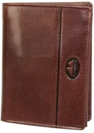 Portfele - Portfel Męski Skórzany EL FORREST Duży Pionowy Bez Zapięcia Dwa Skrzydełka RFID 859 R 22 13 x 10 x 3 [cm] BRĄZOWY - miniaturka - grafika 1