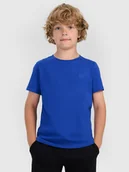 Koszulki dla chłopców - 4F T-shirt oversize gładki chłopięcy - niebieski 164 (13-14 lat) - miniaturka - grafika 1