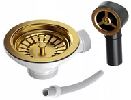 Pozostałe akcesoria kuchenne - Złoty Syfon Przyścienny Dopłata Do Zlew Granitowy - miniaturka - grafika 1