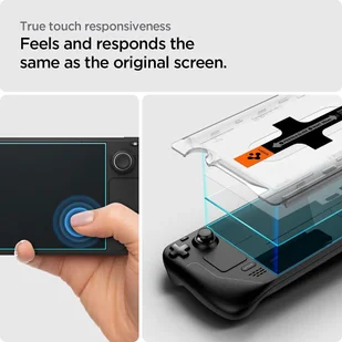 SZKŁO HARTOWANE SPIGEN GLAS.TR ”EZ FIT” STEAM DECK CLEAR - Szkła hartowane na telefon - miniaturka - grafika 5