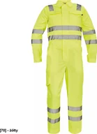 Odzież robocza - CERVA PATERNA HV męski roboczy kombinezon Hi-Vis z odblaskowymi taśmami - żółty 56 - miniaturka - grafika 1