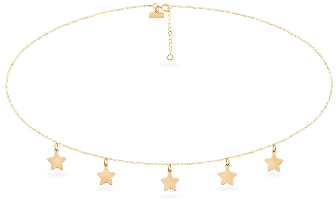 DAMSKI ZŁOTY NASZYJNIK CHOKER CELEBRYTKA GWIAZDKI 585 14KT