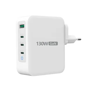 Ładowarka sieciowa j5create 130W GaN USB-C 4-Port Charger - EU (3xUSB-C/ 1xUSB3.0; kolor biały) JUP43130E-EN - Ładowarki do telefonów - miniaturka - grafika 2