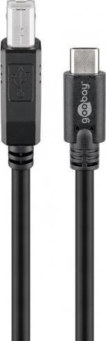 Kabel USB Goobay USB-C - USB-B 1 m Czarny JAB-2866297