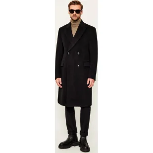 BOSS BLACK Wełniany płaszcz H-Hyde-DB-Peak-254 - Płaszcze męskie BOSS BLACK Wełniany płaszcz H-Hyde-DB-Peak-254 - Płaszcze męskie - miniaturka - grafika 1