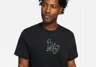Koszulki męskie - Nike Air Jordan Jumpman 23 Air Tee Black - miniaturka - grafika 1