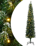Choinki - vidaXL Sztuczna, smukła choinka, 300 lampek LED, 180 cm - miniaturka - grafika 1