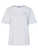 Koszulki i topy damskie - Pieces Koszulka "Signe" w kolorze białym - miniaturka - grafika 1