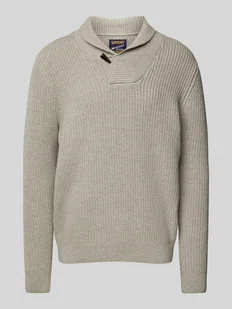 Sweter z dzianiny ze stójką - Swetry męskie - miniaturka - grafika 1