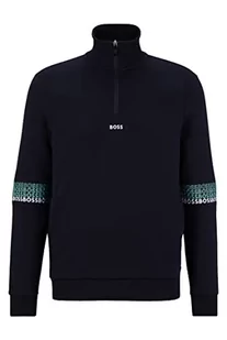 BOSS Bluza męska 1, ciemnoniebieska 402, M, Dark Blue402., M - Bluzy męskie - miniaturka - grafika 1