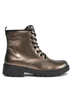 Botki damskie - Geox Trapery Jr Casey J9420G 000HH C9247 D Złoty - miniaturka - grafika 1