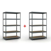 Regały biurowe - B2B Partner Regał półkowy 2000 x 1200 x 600 mm, nośność 280 kg 1+1 GRATIS 540051 - miniaturka - grafika 1