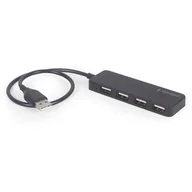 Huby USB - Gembird Hub USB-C 4-Portowy (czarny) - miniaturka - grafika 1