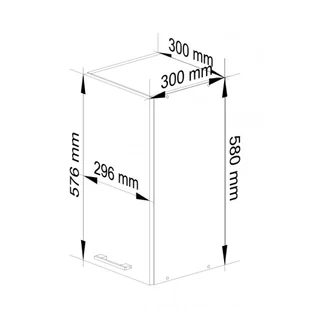Szafka OLIWIA W30 H580 BIAŁA / BETON - Meble kuchenne - miniaturka - grafika 5
