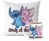 Gadżety dla niej i dla niego - ZESTAW PODUSZKA + KUBEK Prezent STICH STITCH STICZ LILO BAJKA + IMIĘ 47 - miniaturka - grafika 1