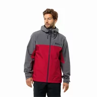 Kurtki męskie - Męska kurtka przeciwdeszczowa Jack Wolfskin WEILTAL 2L JKT M red glow - L - miniaturka - grafika 1