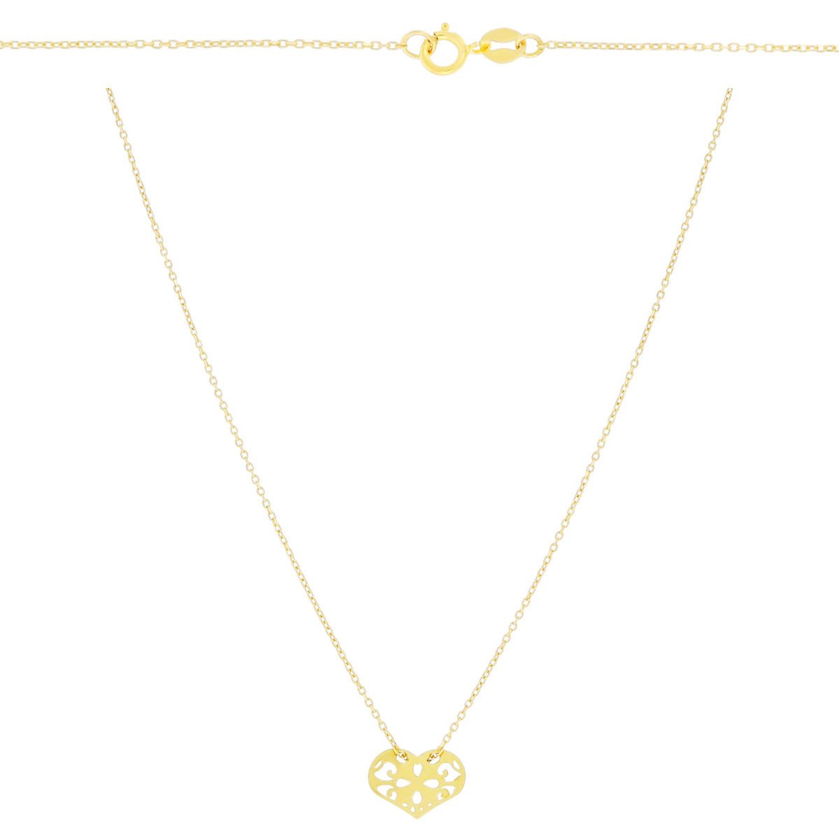 Złoty naszyjnik celebrytka serce pr. 333