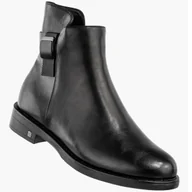 Botki damskie - Botki Damskie Buty Na Zamek Trzewiki Ocieplane Na Zimę Czarne Potocki 25-12713BK Czarny 37 - miniaturka - grafika 1