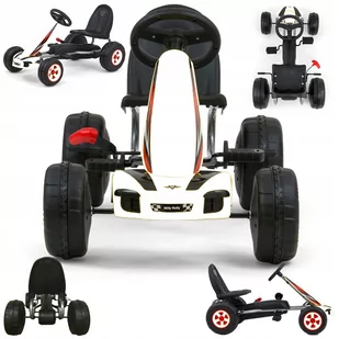 GOKART NA PEDAŁY POJAZD DLA DZIECI VIPER HAMULEC RĘCZNY REGULACJA 3LATA + - Jeździki dla dzieci - miniaturka - grafika 1