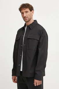 adidas Originals koszula bawełniana Premium Essentials Shirt męska kolor czarny relaxed z kołnierzykiem klasycznym IW0996 - Koszule męskie - miniaturka - grafika 1