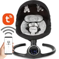 Leżaczki i huśtawki - Kidwell Bujaczek leżaczek elektryczny 2w1 REVE Black/Silver - miniaturka - grafika 1