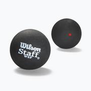 Squash - Wilson rakieta do squasha-ball, 2 sztuki, średniej prędkości, dla początkujących, czerwona kropka, Staff Premium Single Red Dot, wrt61 7700, czarny WRT617700 - miniaturka - grafika 1