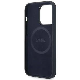 Etui BMW BMHMP14LSILNA iPhone 14 Pro 6,1" granatowy/navy Silicone Metal Logo MagSafe - Etui i futerały do telefonów - miniaturka - grafika 7