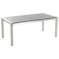 Stoły ogrodowe - Beliani Stół ogrodowy granitowy dzielony blat 180 x 90 cm szary GROSSETO 12380 - miniaturka - grafika 1