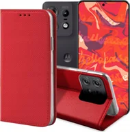 Etui i futerały do telefonów - Hello Case ETUI Z KLAPKĄ DO MOTOROLA EDGE 50 PRO CZERWONE ZAMYKANE MAGNETYCZNE KABURA - miniaturka - grafika 1