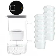 Dzbanki filtrujące - Wessper FutureFlow AquaMax Czarny dzbanek filtrujący z licznikiem 3l [12 wkładów] - miniaturka - grafika 1