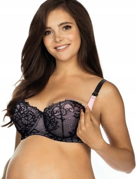 Biustonosz Lupoline 3050 czarny do karmienia - 85E