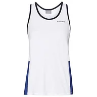 Koszulki i topy damskie - Head Club Tank Top G dziewczęce T-shirty biały white/royal 152 816469-WHRO152 - miniaturka - grafika 1