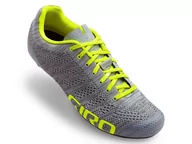 Buty rowerowe - Buty męskie rowerowe- szosa GIRO EMPIRE E70 KNIT grey heather highlight yellow - miniaturka - grafika 1