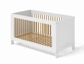 Łóżka dla dzieci i młodzieży - LAURA łóżeczko dziecięce z materacem 70x140 cm kolor biały - miniaturka - grafika 1