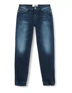 Spodnie damskie - Love Moschino Damskie spodnie Jog Personalised z logo Back Tag Casual Pants, niebieski (Dark Blue Denim), 30 - miniaturka - grafika 1