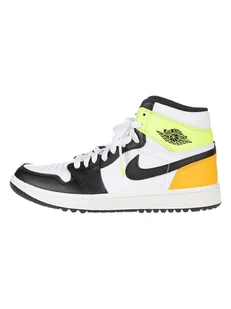 Nike Skórzane sneakersy "1 Retro High Golf" w kolorze żółto-czarno-białym - Trampki męskie - miniaturka - grafika 1