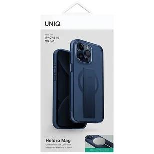 Etui UNIQ Heldro Mag Apple iPhone 15 Pro Max Magclick Charging niebieski/ultramarine deep blue - Etui i futerały do telefonów - miniaturka - grafika 3