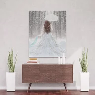 Malowanie po numerach - Zimowa dama - Malowanie po numerach 50x40 cm - miniaturka - grafika 1
