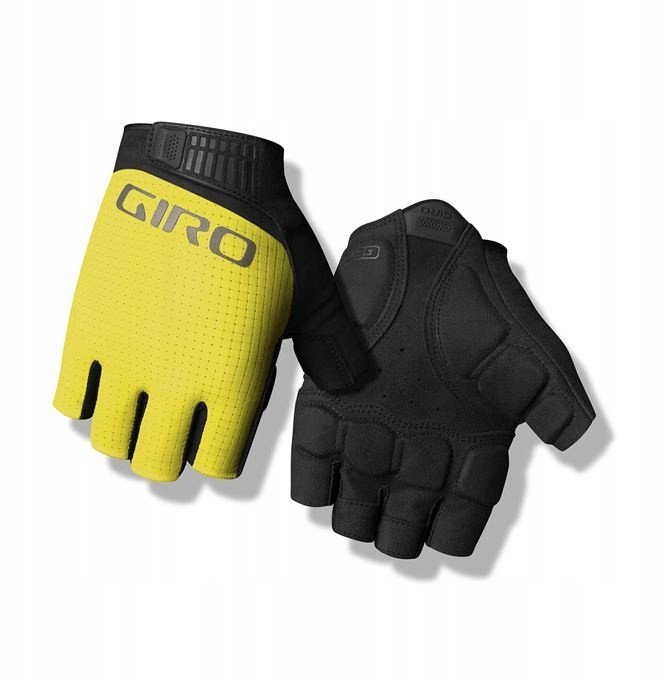 Rękawiczki męskie GIRO BRAVO II GEL krótki palec highlight yellow roz. L obwód dłoni 229-248 mm / dł. dłoni 189-199 mm NEW 2025