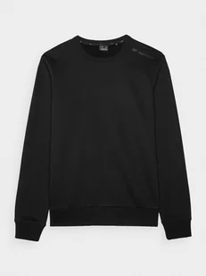 Męska bluza dresowa nierozpinana bez kaptura 4F 4FWAW24TSWSM1258 - czarna - Bluzy sportowe męskie - miniaturka - grafika 1