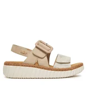 Sandały damskie - Sandały Rieker CEO-69260-60 Beżowy - miniaturka - grafika 1