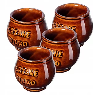 Kubek kamionkowy Olympia 0,3L z napisem "Grzane Winko", 4 szt. - Kubki - miniaturka - grafika 1