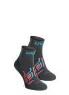 Skarpety termoaktywne - Skarpety damskie UYN Trekking Approach Mid Socks 2-Pack - grey/yellow - miniaturka - grafika 1
