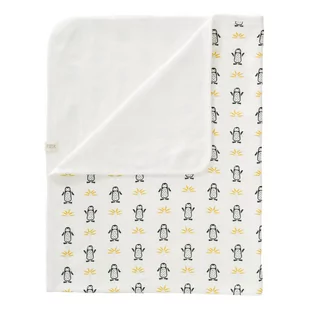 FRESK Fresk Kocyk z bawełny organicznej 80 x 100 cm Pingwin - Koce i narzuty dla dzieci - miniaturka - grafika 1