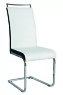 Fotele i krzesła biurowe - Signal Meble Krzesło ekoskóra H441 biały/czarne boki - miniaturka - grafika 1