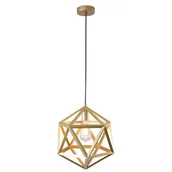 Lampy sufitowe - Polux Druciana LAMPA wisząca DENMARK 318848 metalowa klatka zwis gwiazda złota 318848 - miniaturka - grafika 1