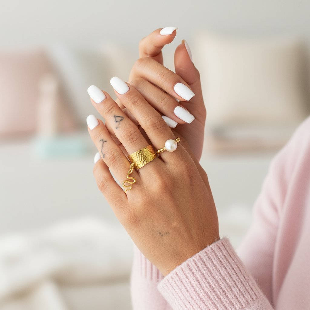 Złoty pierścionek z perłą [Rozmiar pierścionków: US 8]